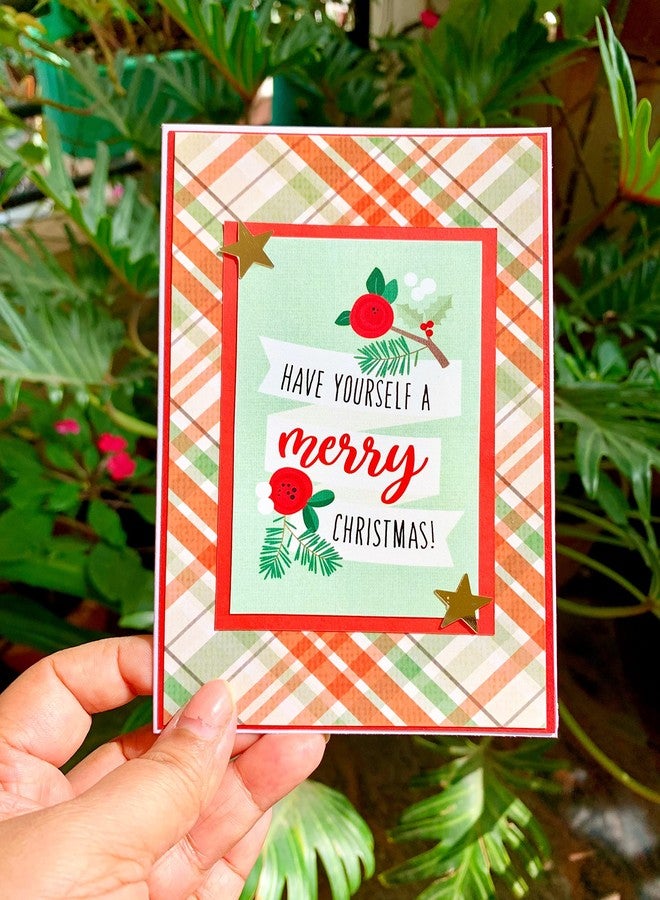 Crafted Forever handmade Christmas greeting card- pack of 4 with envelopes, 4x6 size, Inside Blank, 300 GSM paper used - Image 3